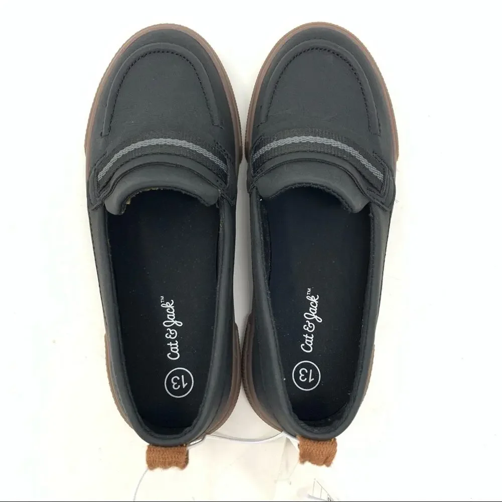 Cat & Jack Boys Loafers Gray Size‎ 13 Liam Charcoal NWT